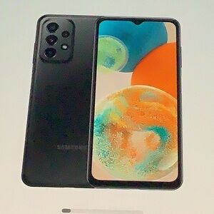 Samsung Black Galaxy A Series Smartphone with Large Display